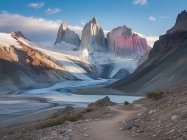 trekking dans le parc national de torres del paine, chili