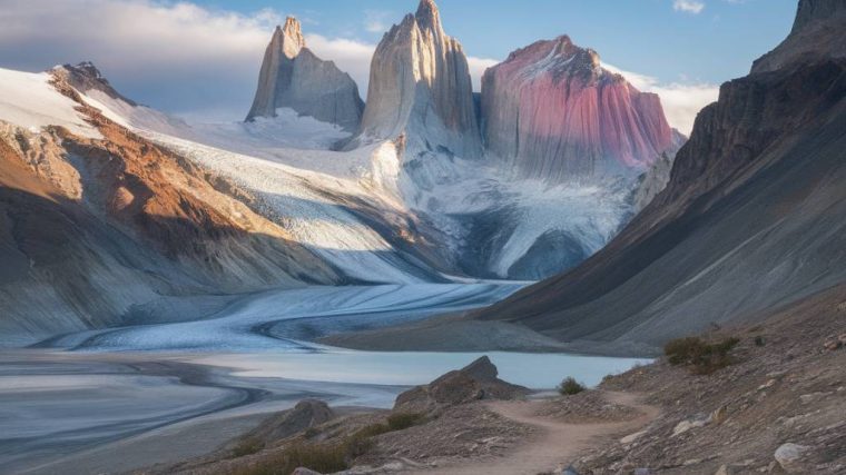 trekking dans le parc national de torres del paine, chili