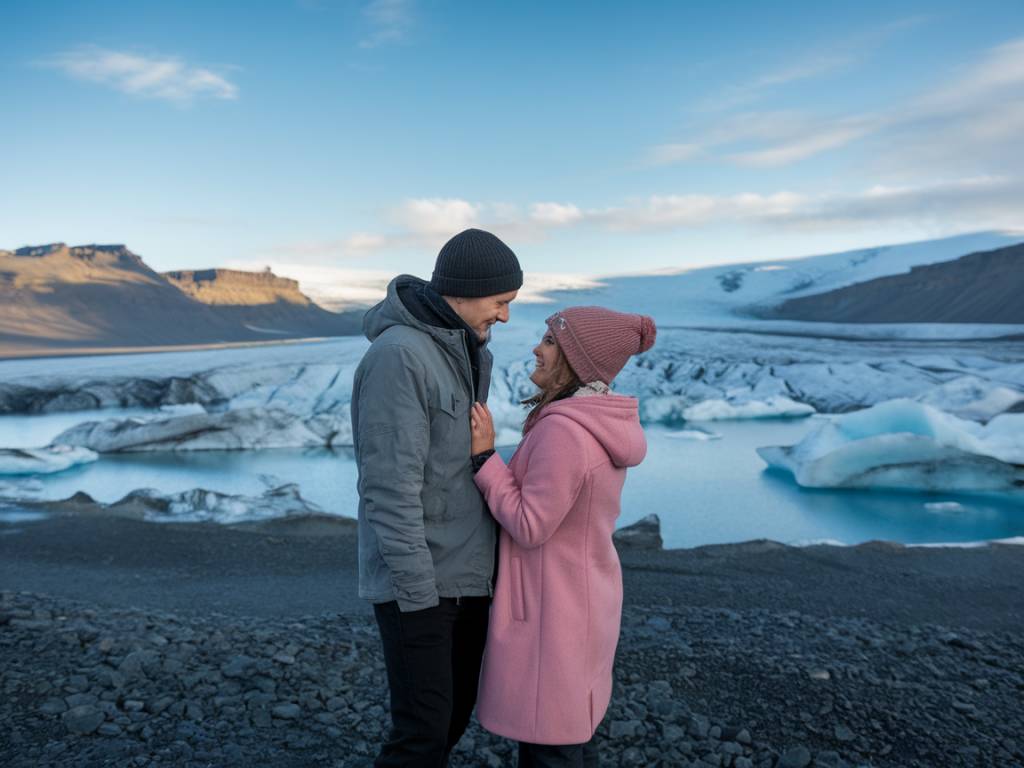 voyage de noces en islande : explorer les lagons bleus et glaciers