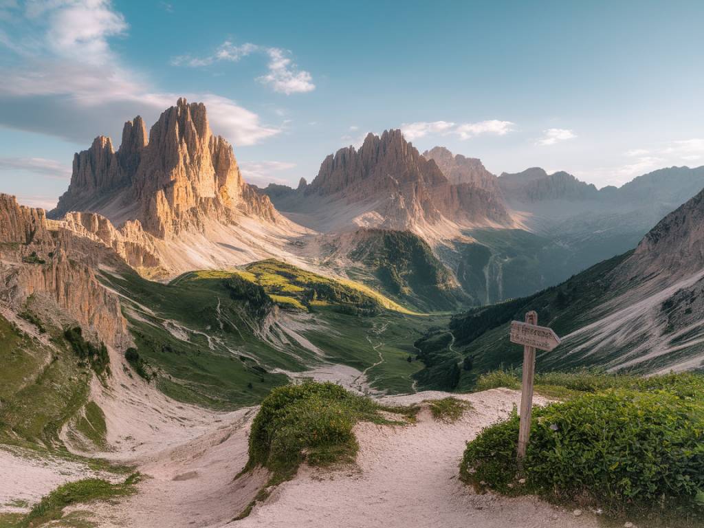 trek dans les dolomites italiennes : randonnée entre les pics et les vallées