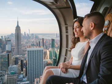 voyage de noces à new york : survoler manhattan en hélicoptère