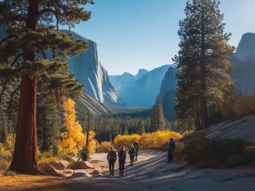 trekking dans le parc national de yosemite, états-unis