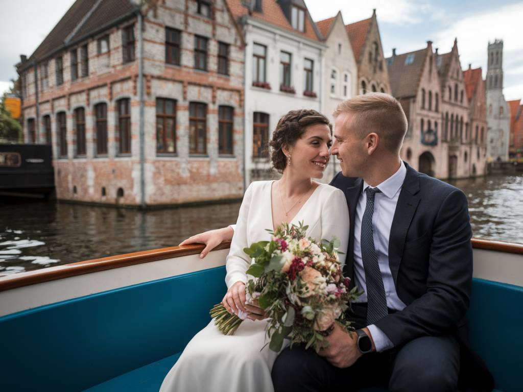 voyage de noces à bruges : croisière sur les canaux de la venise du nord