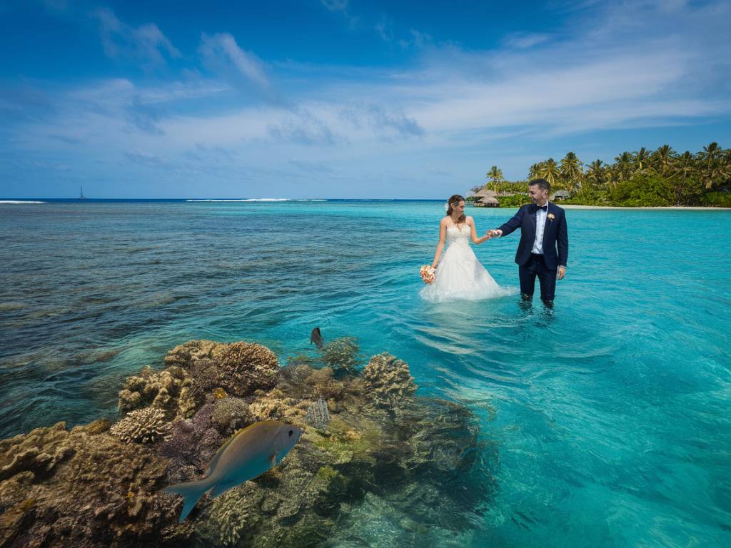 voyage de noces aux maldives : plongée sous-marine dans les atolls